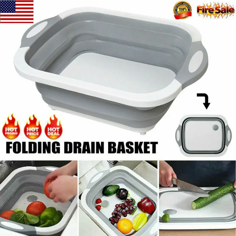 

4 in 1 Multi-Board Dayvion No More Tools Drain Basket Foldable Chopping Blocks Daily Necessities