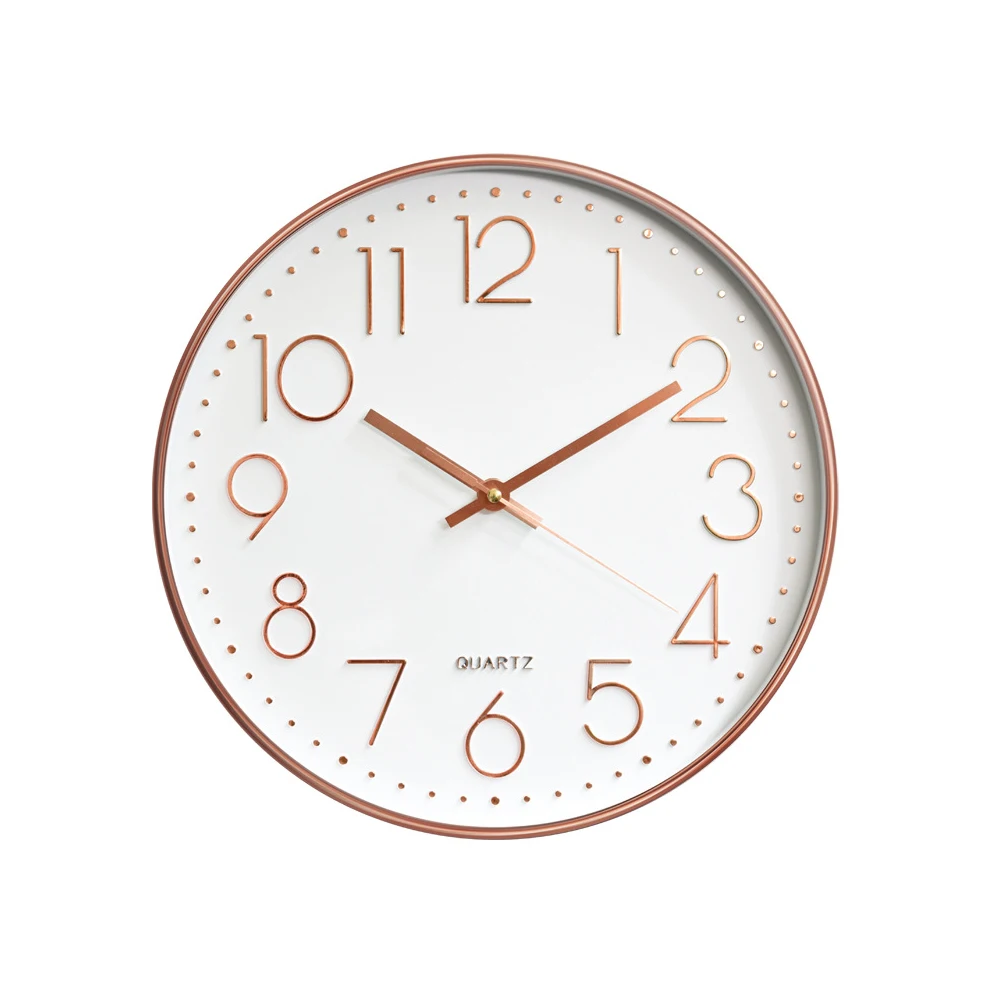Розовое золото цифровые часы кварцевые бесшумные для украшения дома Прямая поставка - Цвет: White