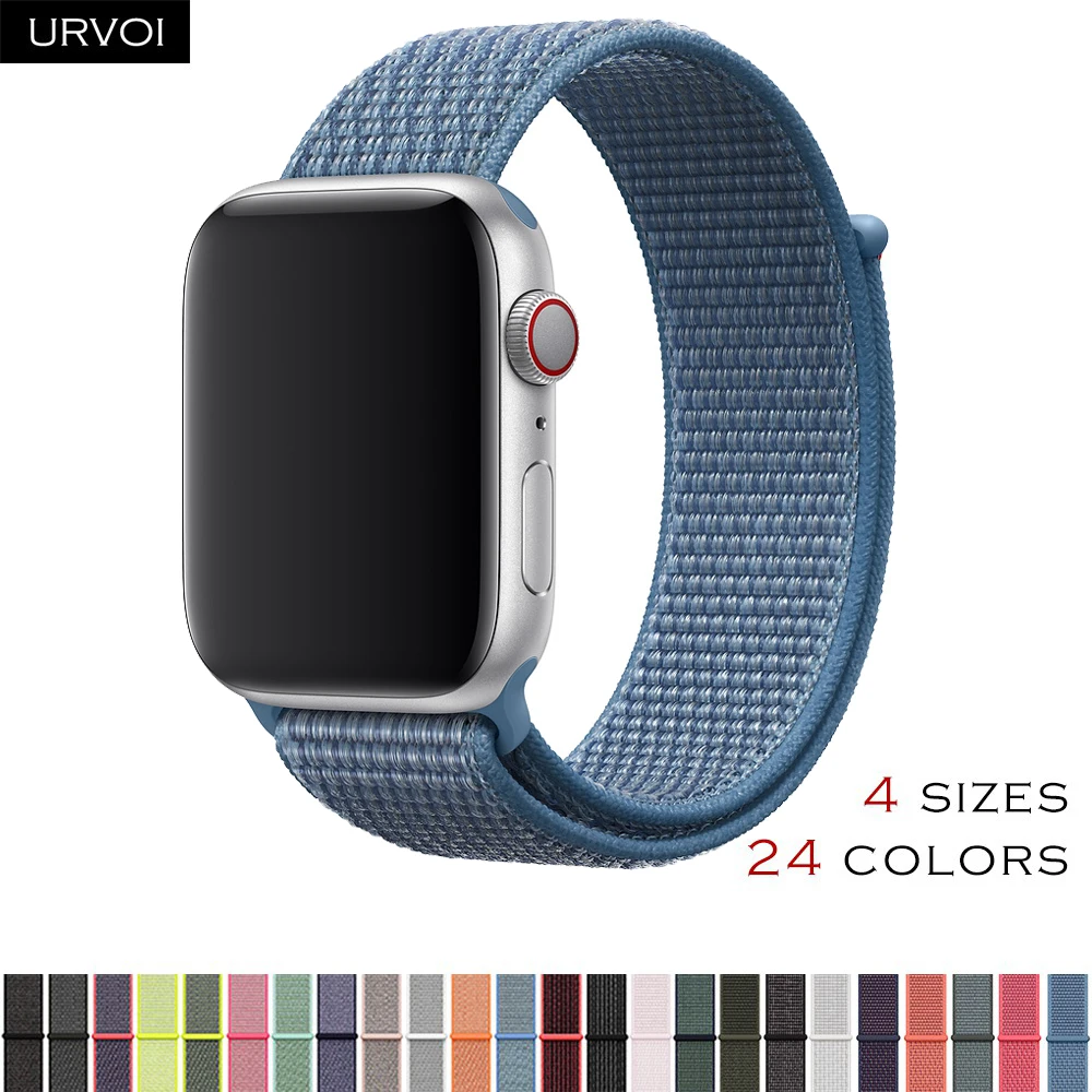 

URVOI Fall 2018 Sport loop for apple watch series 4 3 2 1 band for iwatch double-layer breathabe strap hook fastener woven nylon