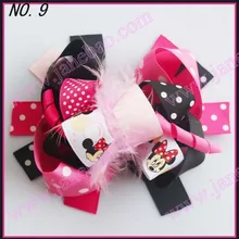 100 шт 5-" Бутик фанки Забавный бант волосы популярный заколки с бантами для волос персонаж заколки для волос для девочек банты для волос