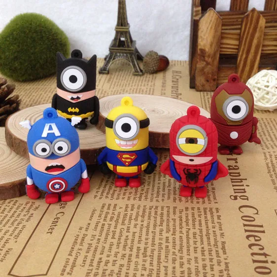 Купить Реальная емкость usb Миньон Супер usb флеш накопитель hero man bat man 2,0 usb флеш накопитель флеш накопитель 8 г 16 г 32 г 64 г 128 г флеш накопитель