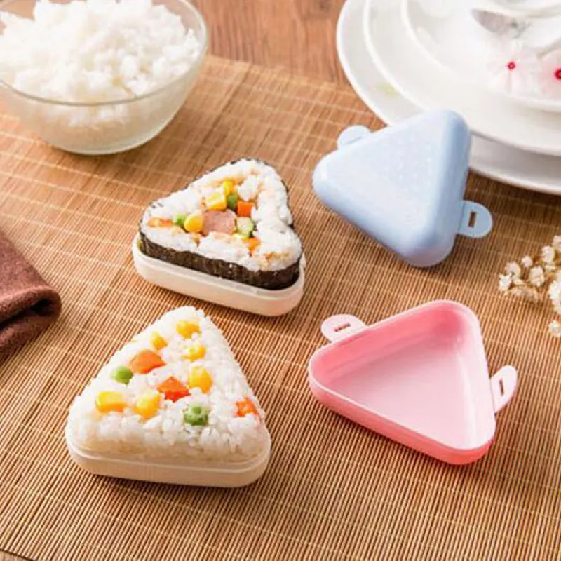 

LuxDream Sushi Maker Japanese Onigiri triangle Bento Box Kitchen Accessories DIY Rice Ball mold Nori Sushi Tools 2pcs/Set