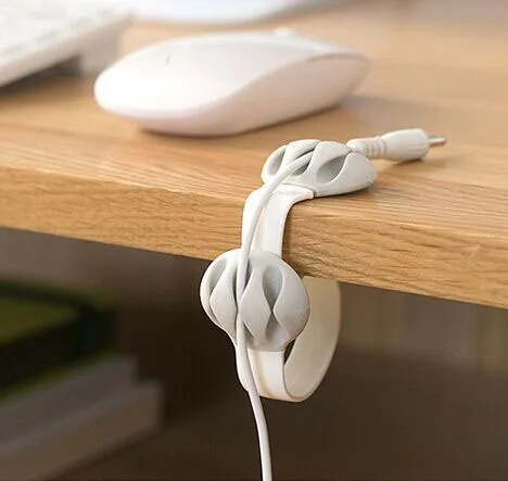 

Newest USB Cable Wire Organizer Cable Clip Tidy USB Charger Cord Holder desktop Cable Fixed clamp
