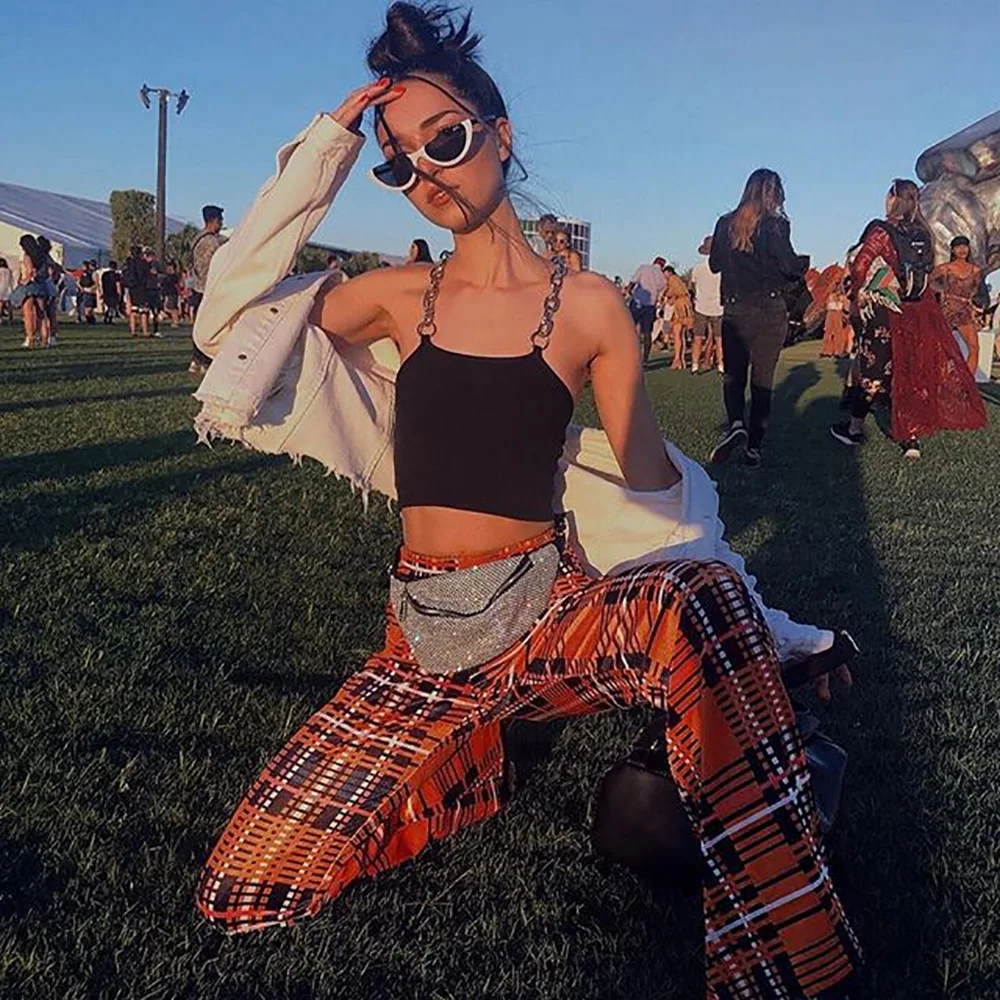  BOOFEENAA Chain Sexy Crop Tank Top Women Clothes 2019 Rave Festival Streetwear Fashion Summer Tops 