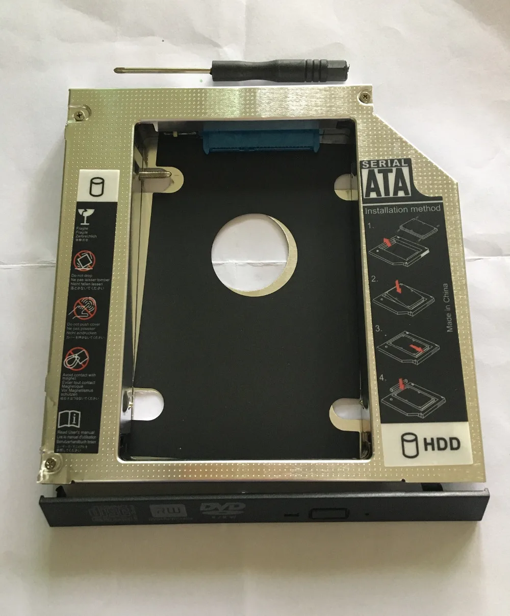 WZSM NEW 12.7mm SATA 2nd SSD HDD Caddy for Hp Compaq 610 Cq43 Nz223aa  Nz222aa N400c N410c N800c Hard Disk Drive Caddy-in Computer Cables &  Connectors from ...