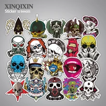 52pcs Mixed Skull brand laptap stickers for Home decor jdm on laptop sticker decal fridge skateboard
