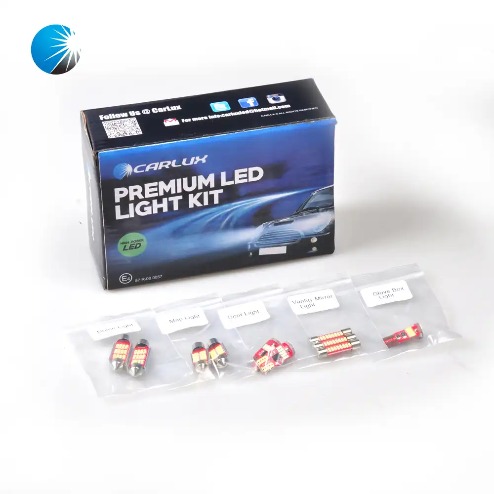 12pcs Error Free White Premium Interior Led Map Light Kit