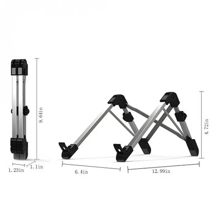 Алюминий сплава регулируемый ноутбук настольная подставка Складная стойка держатель для блокнот PC SD998