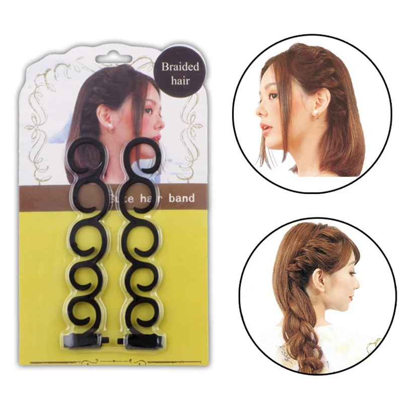 2pcs/set Flower Magic Hair Clip Braider Stylist Queue Twist Plait Hair Braid Hairstyle Styling Pince Cheveux Fermagli Capelli