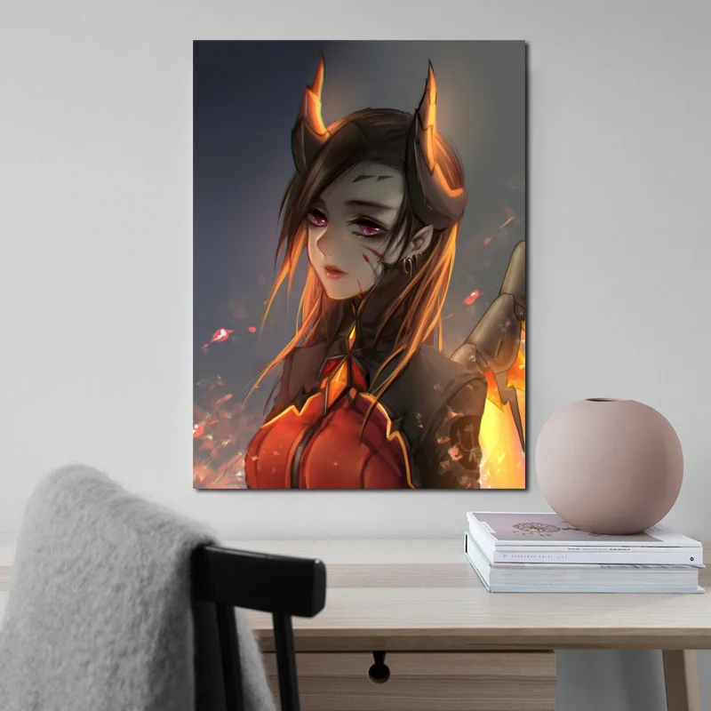 

Overwatches Mercy Devil Fanart Canvas Painting Prints Modern Bedroom Home Decoration Modern Wall HD Art Painting Posters Artwork
