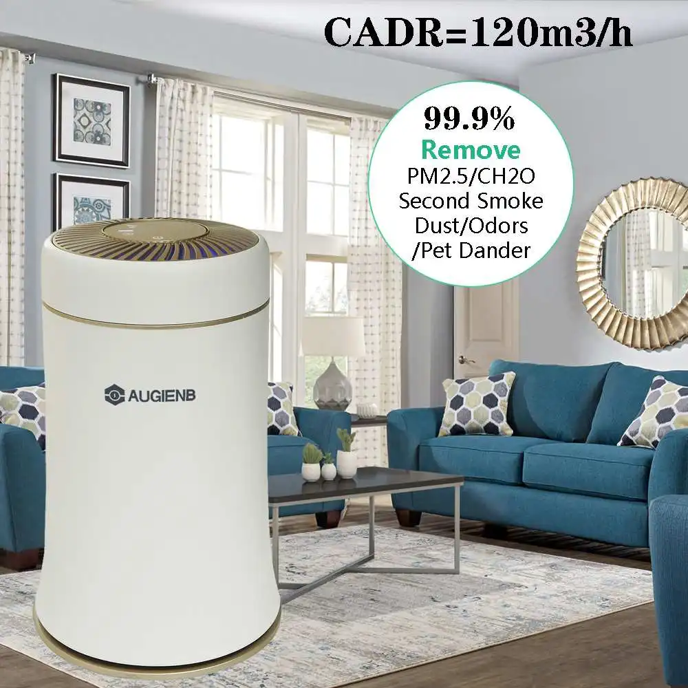 

AUGIENB Desktop Air Purifier with HEPA Filter Silent Fresh Air for Allergies / Mold / Smoke / Dust / Pet Dander / VOCs