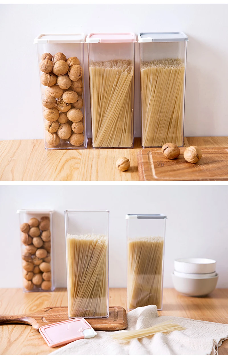 LIYIMENG 1620ML Kitchen Storage Box Transparent Sealed Box Moistureproof Sealing Food Preservation Plastic Fresh Pot Container B2