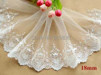 

1yrd/lot Width:18cm Vintage Trimming lace Flowers embroidered lace for garment wedding dress Scrapbooking(ss-2910-236)