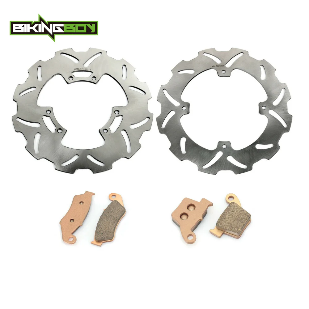 BIKINGBOY для Honda CRF 250 R X 04-11 CRF450R 02-11 03 CRF 450X05 06 07 08 09 10 11 Передние Задние тормозные диски роторы диски колодки - Цвет: Wave ZC