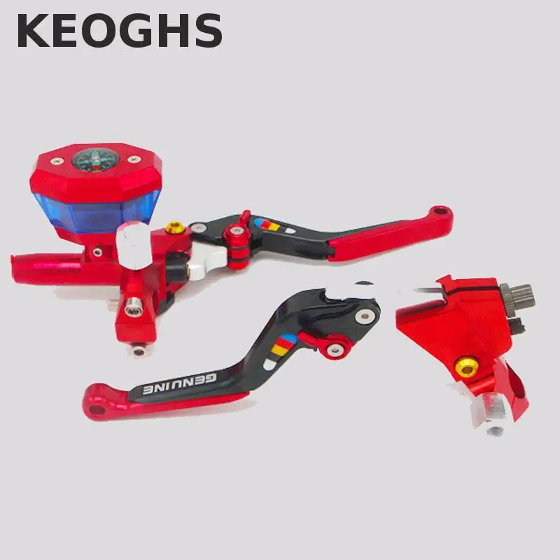 Cilindro maestro de frenos de motocicleta Keoghs y palanca de embrague 22mm pistón Universal de 12,7mm para Honda Yamaha Kawasaki Suzuki Scooter Cilindro maestro de frenos de motocicleta Keoghs y palanca de embrague 22mm pistón Universal de 12,7mm para Honda Yamaha Kawasaki Suzuki Scooter