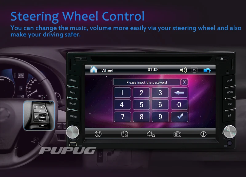 Excellent 2DIN In Dash GPS Navi Car DVD Player Bluetooth Auto Stereo Radio USB+CAMERA 6