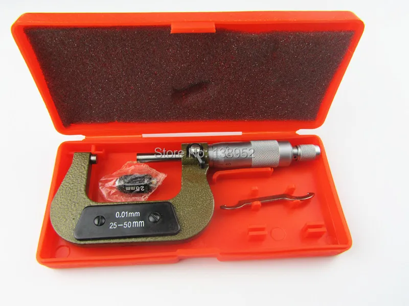 25-50 мм наружный микрометр 0,01 мм толщина микрометра с дешевой ценой случайный цвет