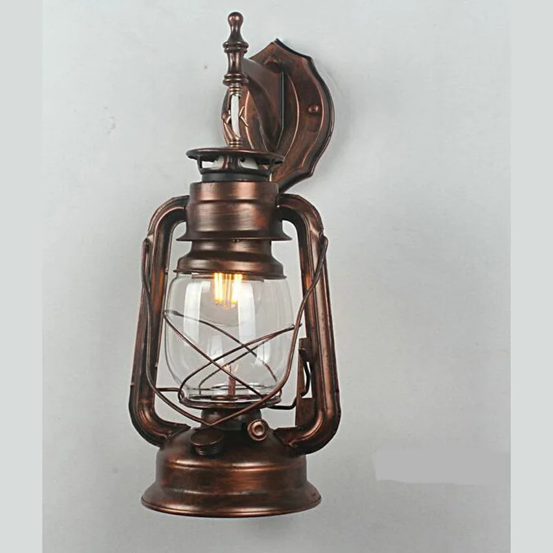 Kerosene Lamp iron LED lamps wall lamp balcony vintage oil lamp