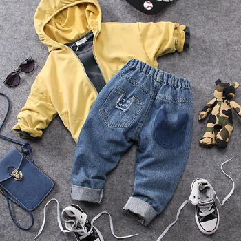 

new 2018 autumn boys casual denim pant 1pc kids spring washed jeans boys trousers children denim pant