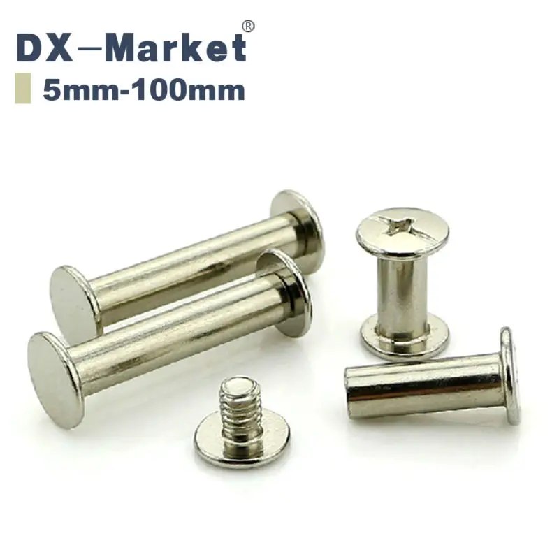 M5* 12, 50 шт. Chicago заклепки винтовые заклепки, винтовые посты никелирование,+-слот Selt замок болт, A042