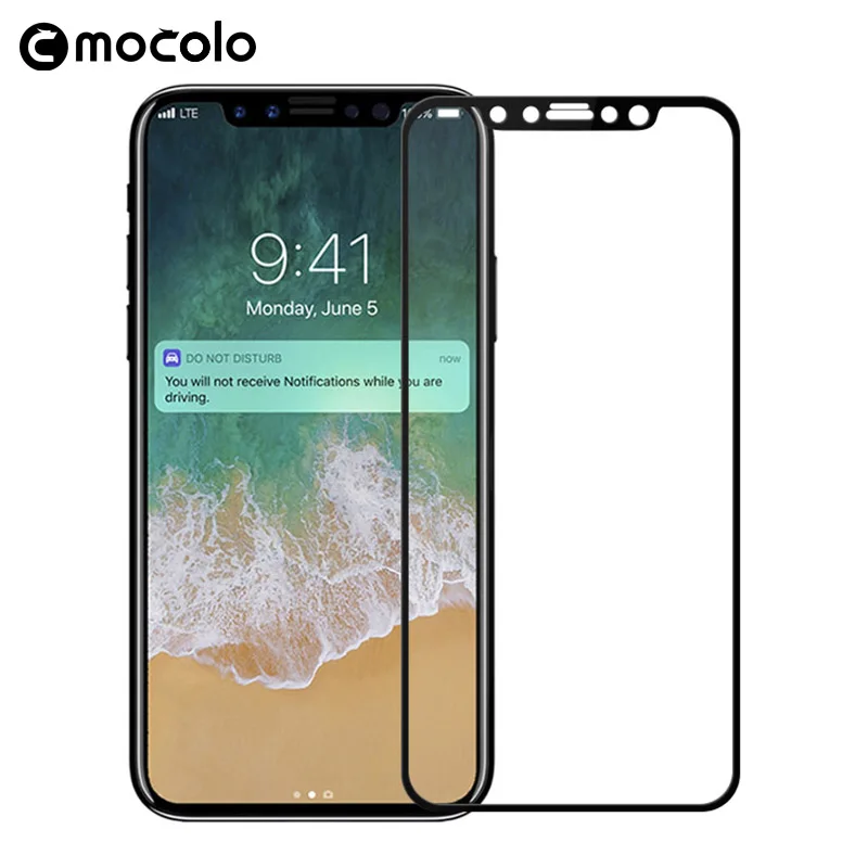 

MOCOLO Arc Edge Full Cover Full Glue Tempered Glass Screen Protector for iPhone X / XS