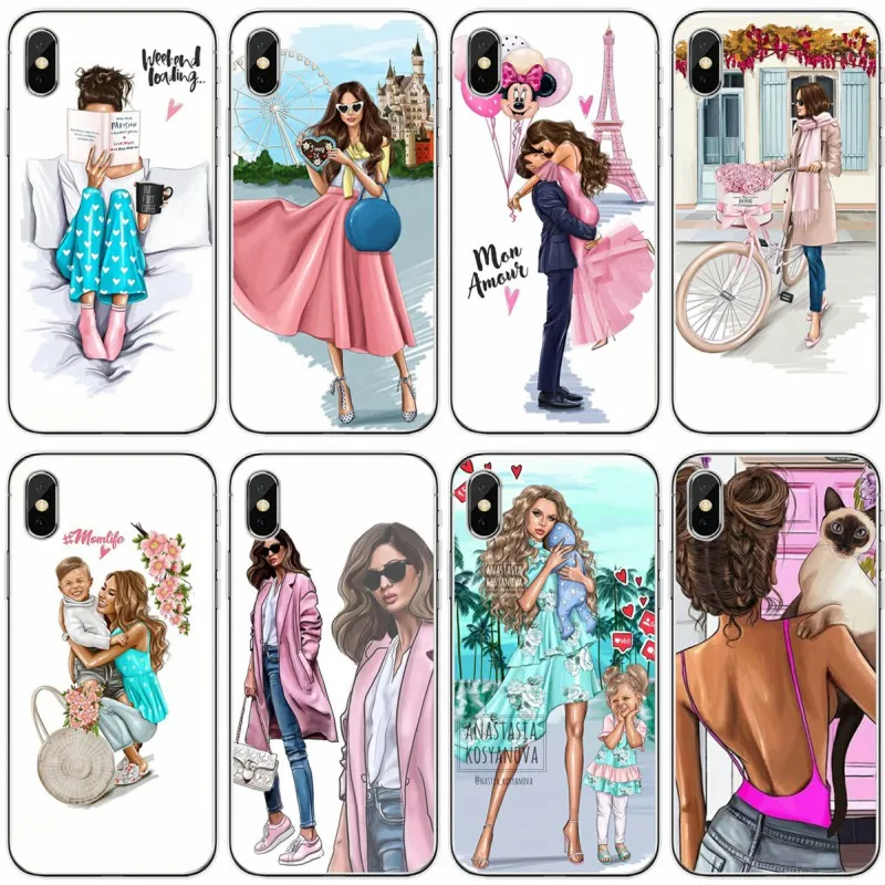 Для iPhone X XS XR MAX для 5 5C 5S SE 6 6S 7 8 plus Модный Стильный чехол девушки из Парижа Мягкий
