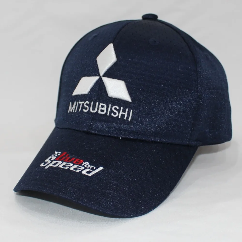 

Car Logo Racing F1 Embossed Metal Buckle Hat Women Unisex Mesh 3D Embroidery Adjustable Mitsubishi Baseball Cap Men