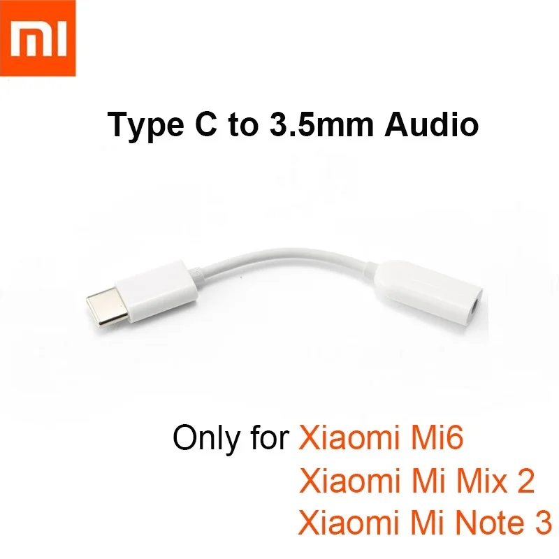 

Xiaomi Type-C Male to 3.5mm Female Audio Adapter mi 8 se Jack Type C to 3.5 Headphone aux mi6 A2 Note 3 MIX 2S p20