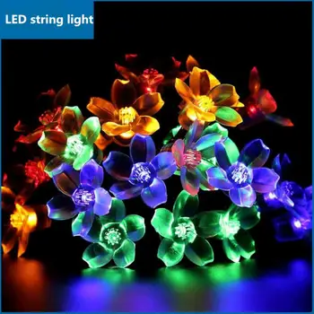 

New Flower solar LED lamp string led lamps 7M/50PCS led light christmas lights outdoor Holiday christmas decorations for home