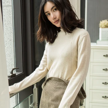 

Woman Sweater 100% Pure Cashmere Knitted Pullover Female Jumpers Hot Sale 6Colors High Soft Knitwear Women Sweaters Girls Tops