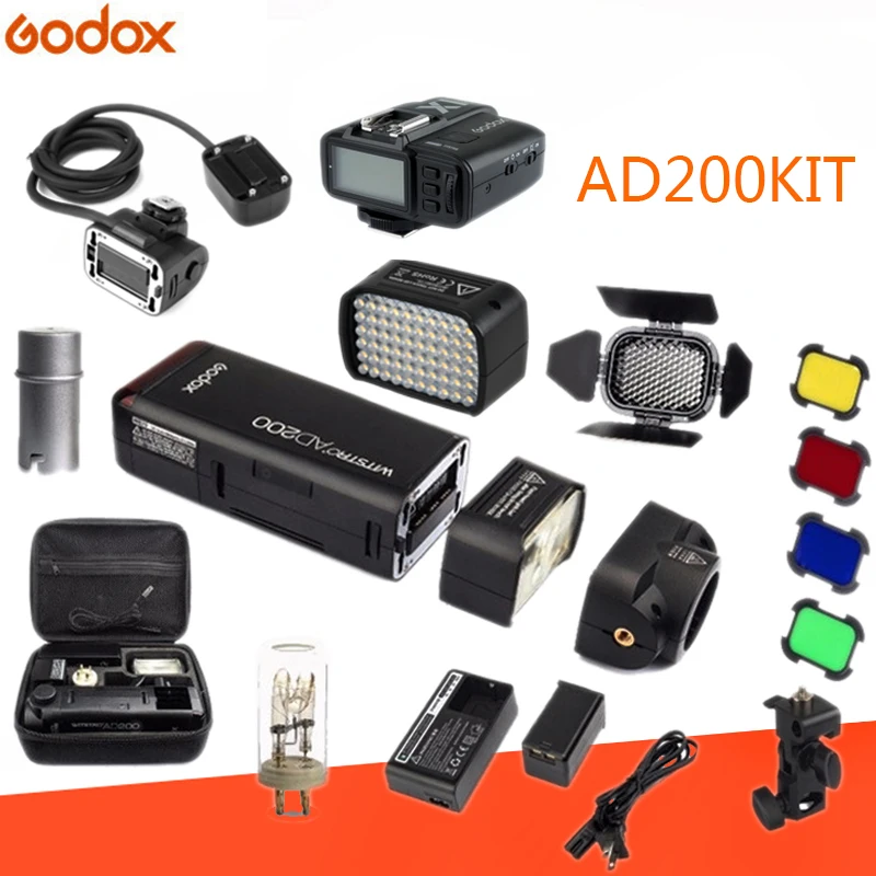 Карманная вспышка Стробоскоп Godox AD200 2 4 Вт 1/8000 ГГц|Фотовспышки| |