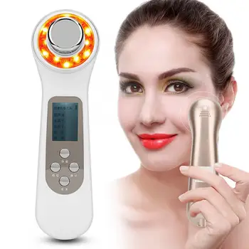 

5 in1 Ultrasonic Deep Clean Negative Positive Ion Skin Beauty Massager Machine anti-aging Device
