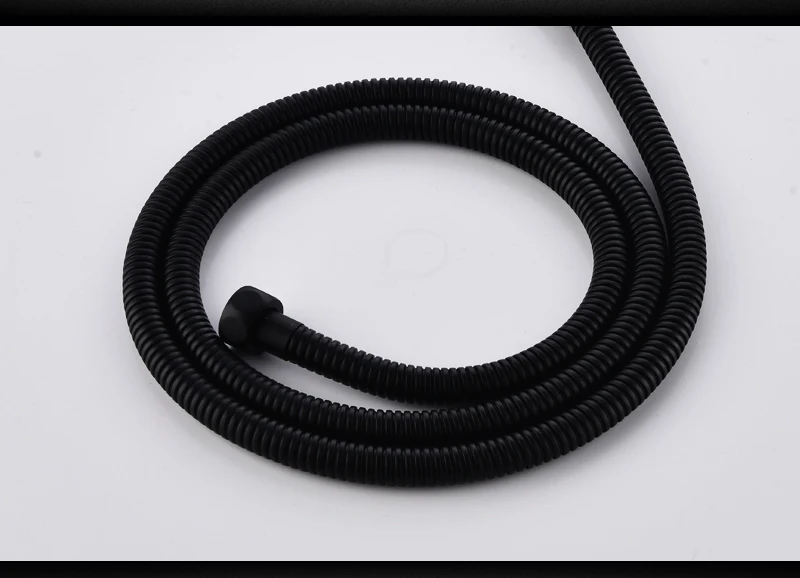 hm Plumbing Hoses Black Shower Hose 1.5m Plumbing Hose Bath Products Bathroom Accessories SUS304 Black Shower Tubing Hoses (4)