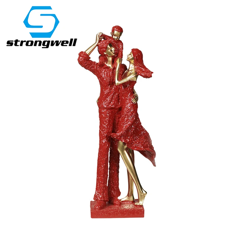 

Warm Family Resin Crafts Model Figurines Creative Dolls Miniatures Weeding Home Decoration Accessories Birthday Gifts Kids Toy