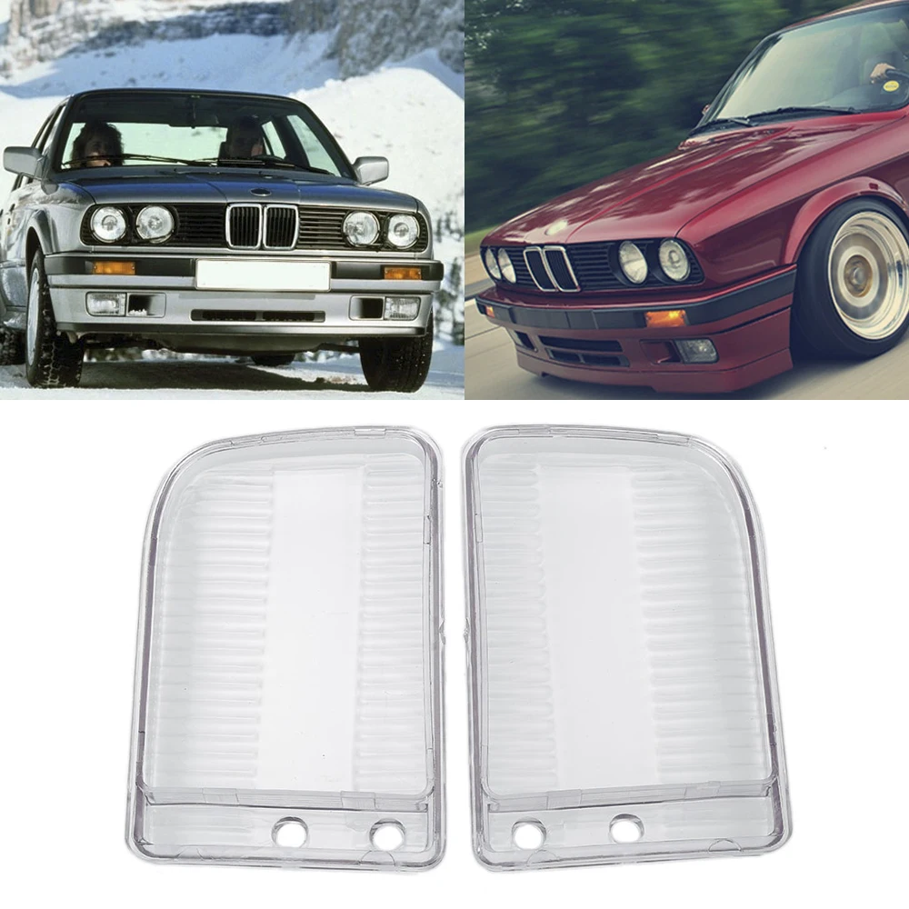 Left&Right Durable Front Headlight Headlamp Clear Lens Lamp Cover For