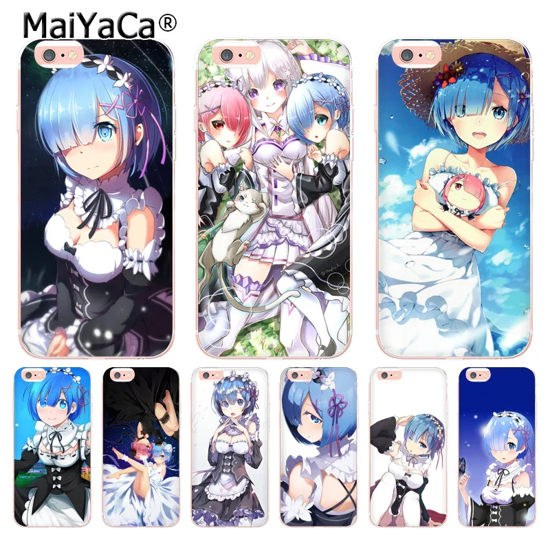 MaiYaCa аниме zero rem lovely girl модный дизайн тонкий ТПУ чехол для сотового телефона iPhone 6S
