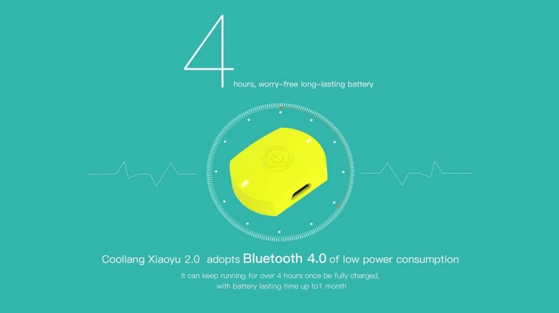 Coollang xiaoyu 2,0 Датчик ракетки для бадминтона трекер анализатор движения с Bluetooth 4,0 совместим с Android и IOS