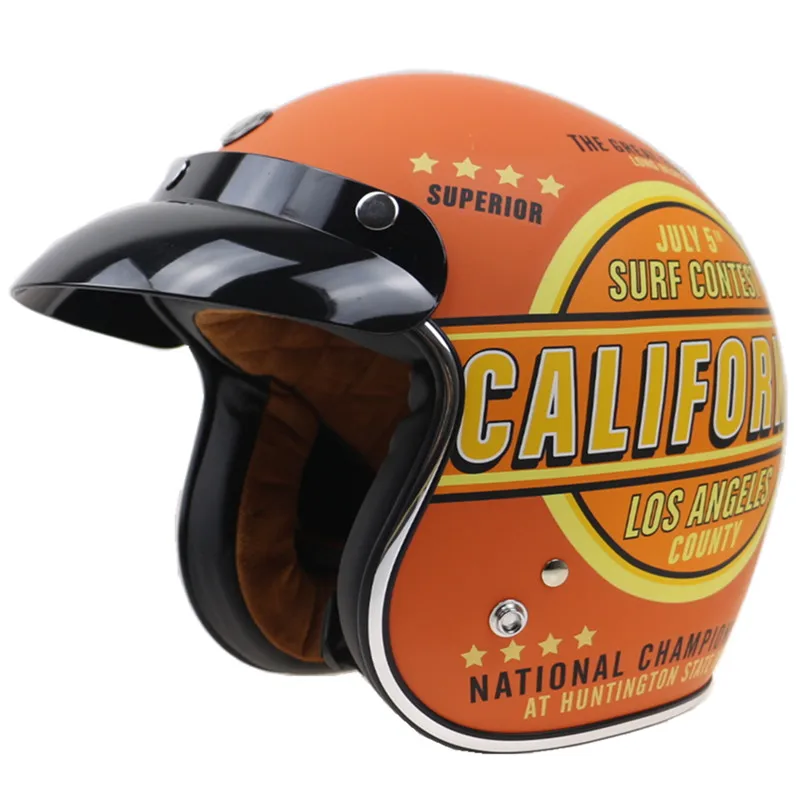 DOT motorcycle Helmet TORC Open Face bike Helmet with goggle straps and