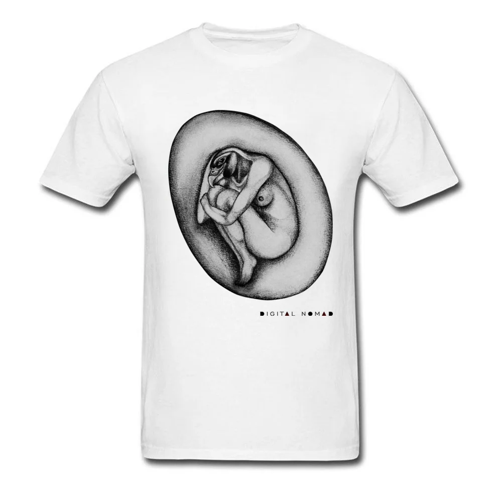 CreationDigital Nomad T-shirts Brand New Short Sleeve Geek 100% Cotton O Neck Young Tops T Shirt Street T-Shirt Autumn CreationDigital Nomad white