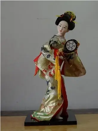 Восточно-Азиатский стиль Японский шелк мебель кимоно Кабуки кукла гейша украшения ручной работы японский гуманоид фигурки домашний декор - Цвет: 19