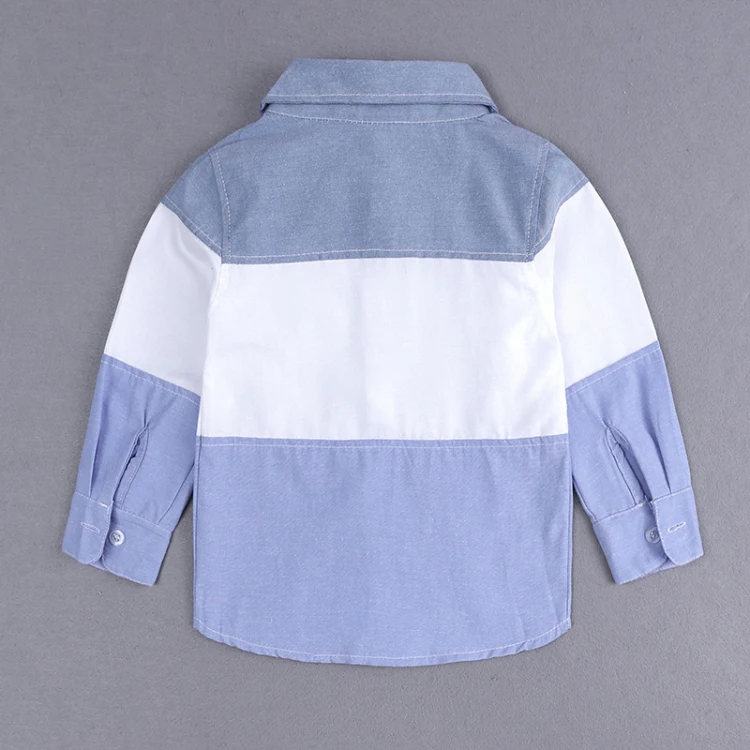 C patchwork turn down collar single breasted shirt jeans (3)
