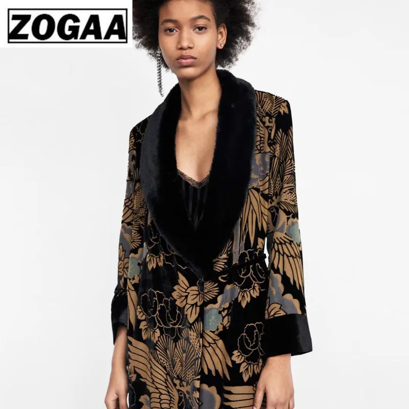 

European and American fashion wind velvet kimono kimono 2019 spring velvet kimono women's jacket R2-14594