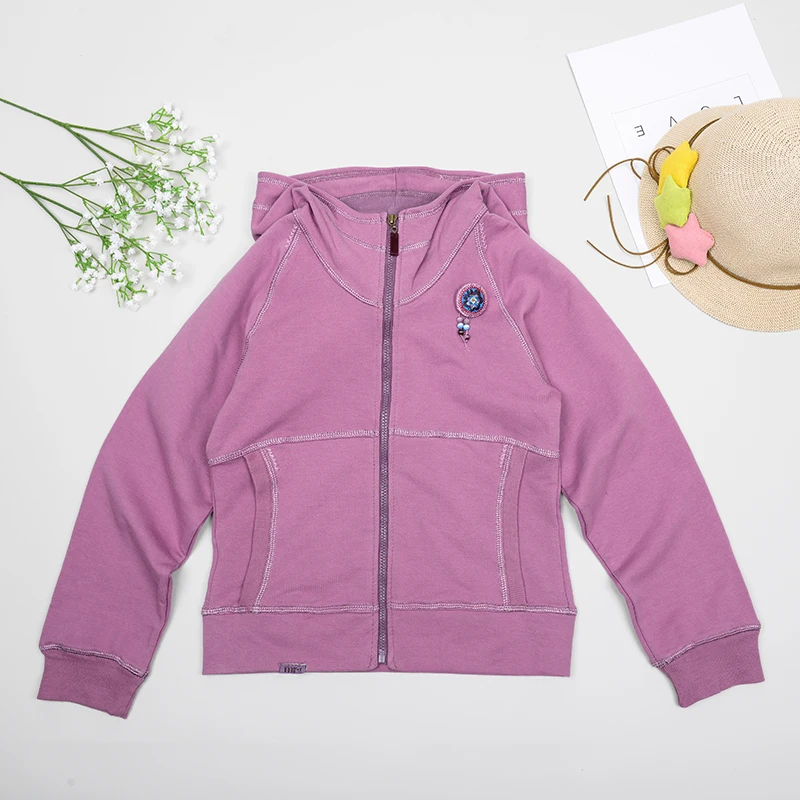 

New Spring Autumn Children Girls Hooded Outwear Jacket Coats Baby Zipper Warm Windproof Jackets Kids Clothes Clothing Outwear