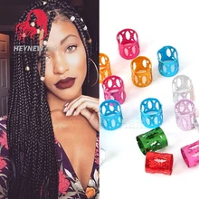 Красочные бусины для дредов регулируемые волосы кольцо для косички зажим для вязания крючком крупное плетение Гаванские кудри наращивание волос 100 шт./лот
