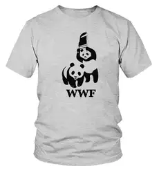 Wewanld WTF WWF Wrestling Уход за кожей лица панда комедии короткий рукав прохладный Camiseta футболка Для мужчин пародия футболки летняя модная забавная