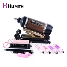 Hismith Golden Automatic Sex Machine with 6 different dildos Anal sex Retractable Love Machine sex toys for women