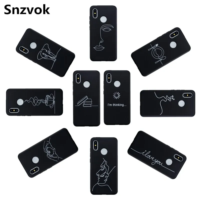 Snzvok для Xiaomi 8 SE 6X 5X 5s персональный эскиз палка рисунок матовый мягкий чехол Redmi Note 6