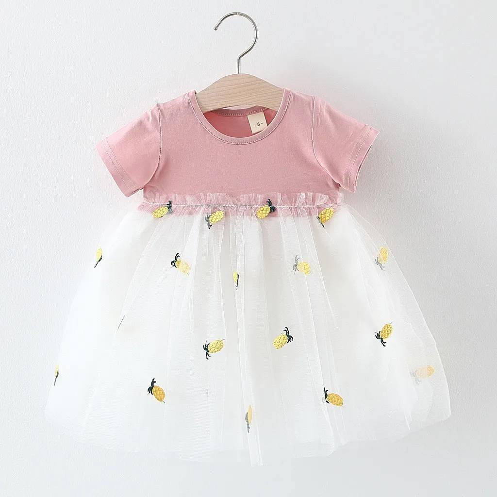 

Newborn Kids Baby Girl Embroidery Tulle Patchwork Tutu Princess Party Dress Bebek Elbise Girls Dress 1 To 2 Years Robe Fille