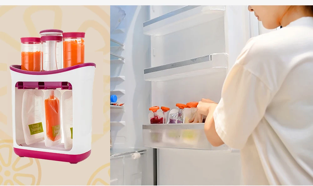 Squeeze Station Baby Food Organization Storage Containers Fruit Puree Packing Machine