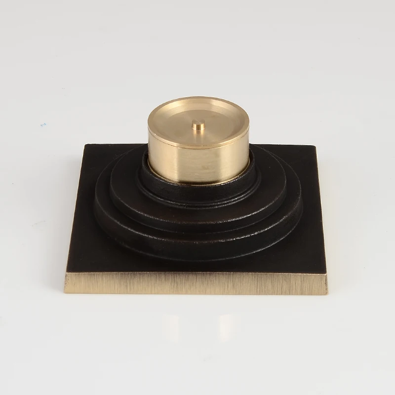 Floor Drain Cover Square Antique Brass Bathroom Shower Drainer Filter Anti-odor European Style Tile Insert Floor Waste Grates